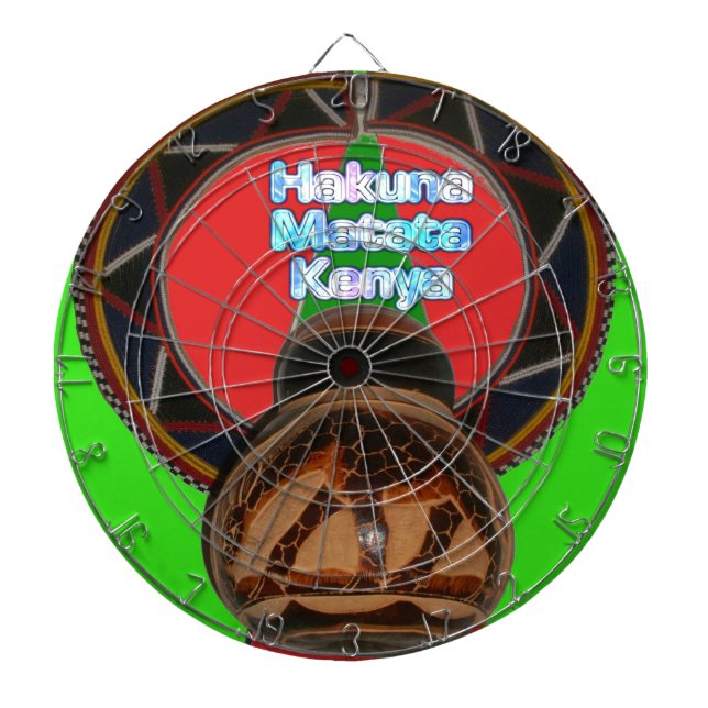 Tabla Dardos Hakuna Matata Kenya Art Impressão (Frente)