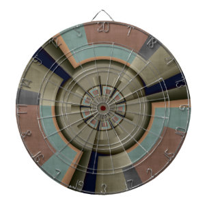 Tabla Dardos Harmonia de Cores Abstratas Modernas Arte Gráfica