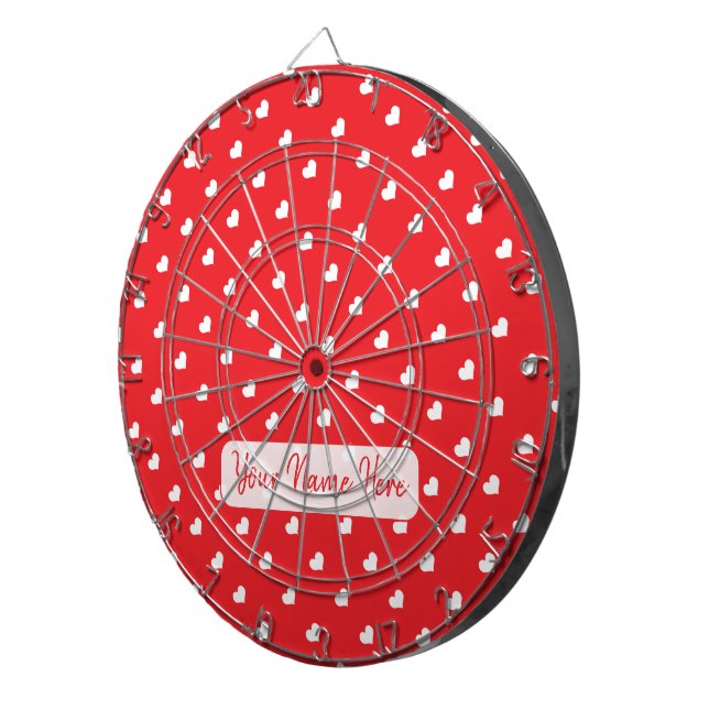 Tabla Dardos Hearts Happy Valentine’s Day Modern Love Pattern (Frente Direita)