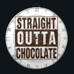 Tabla Dardos Hetero fora do chocolate marrom<br><div class="desc">Um gráfico de texto personalizado divertido. Expresse seu amor pelo chocolate no estilo do hipster!</div>