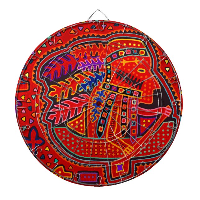 Tabla Dardos Homem Cuna em Canoa (Frente)