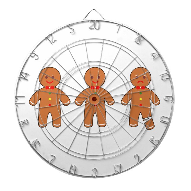 Tabla Dardos Homens de pão de Natal (Frente)