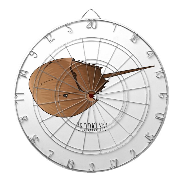 Tabla Dardos Horseshoe crab cartoon illustration (Frente)