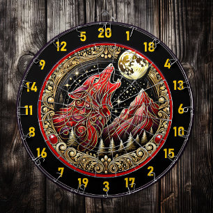 Tabla Dardos Howling Wolf Reflete Liberdade E Poder Selvagens