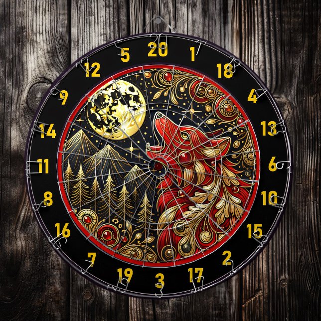 Tabla Dardos Howling Wolf Representa Liberdade E Poder Selvagen (Criador carregado)