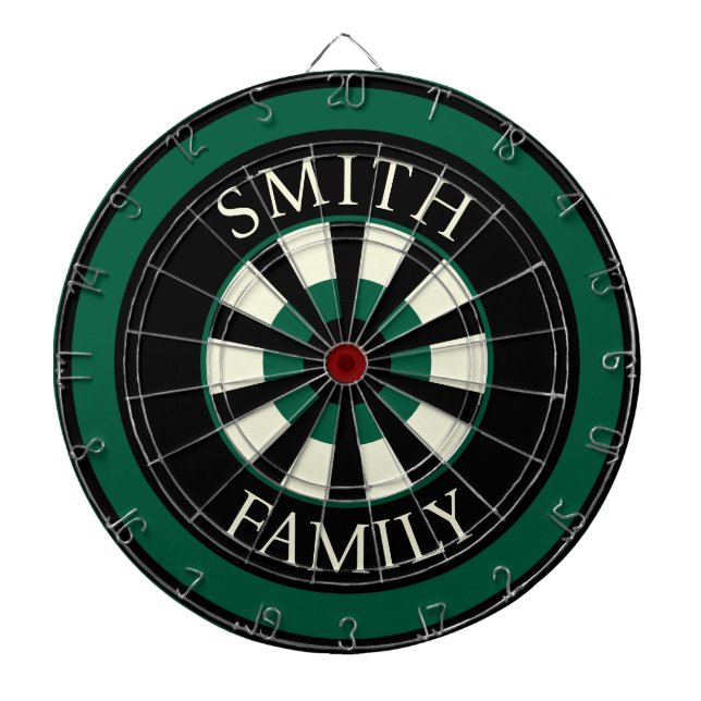 Tabla Dardos Hunter Green Black Personalised Dart Board (Frente)