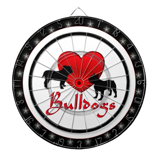 Tabla Dardos I Heart Bulldog Regulation Dart Board (Frente)