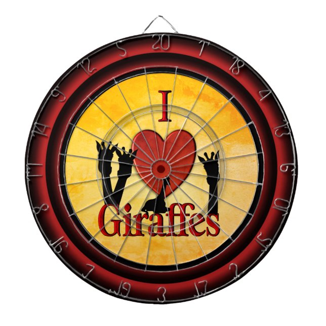 Tabla Dardos I Heart Girafes Regulation Dart Board (Frente)