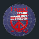 Tabla Dardos I WANT PEACE LOVE FREEDOM AND I`am not a hippie by<br><div class="desc">I WANT PEACE LOVE FREEDOM AND I`am not a hippie by Masanser Design Registered® worldwide in SAFECREATIVE with the code 2406248366348® The fonts used in some of my designs are either my own creation or they are ADOBE CREATIVE CLOUD fonts whose rights to their use are paid MONTHLY. Diseño Registrado®...</div>