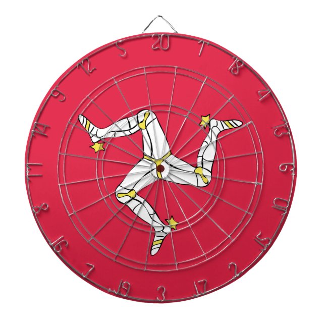 Tabla Dardos Ilha de Man Flag Emblem (Frente)
