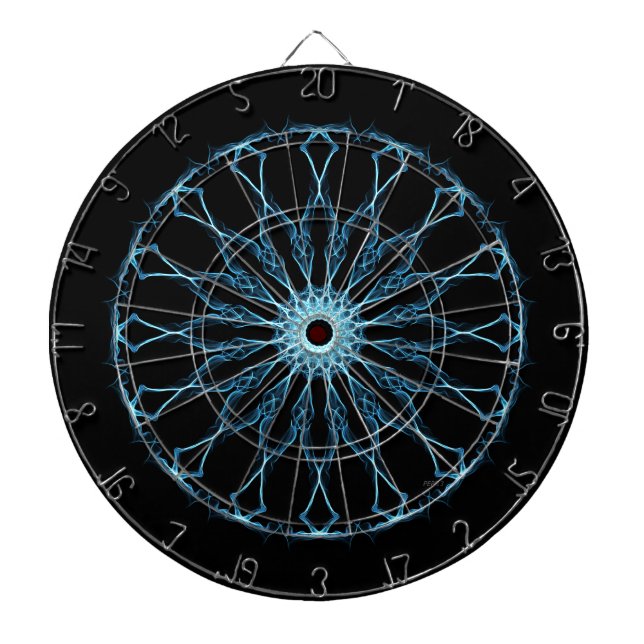 Tabla Dardos Iluminação Blue Mandala (Frente)