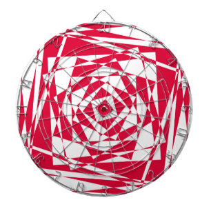 Tabla Dardos Ilusões de abstrato vermelho-branco