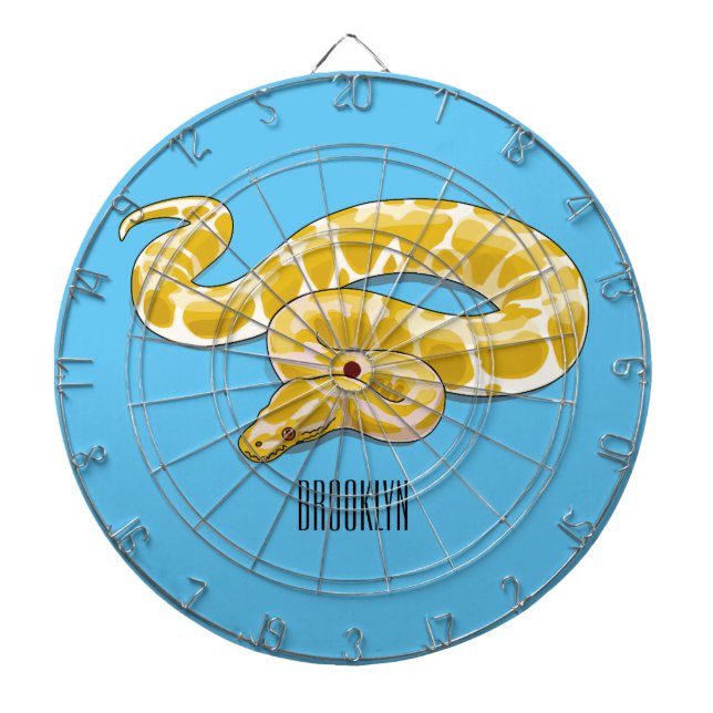 Tabla Dardos Ilustração de cobra de pitão birmanês (Frente)
