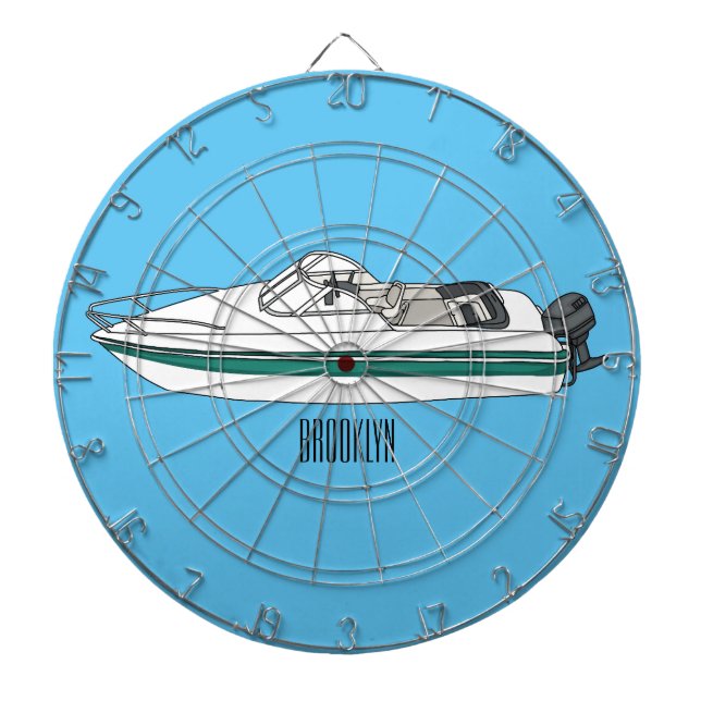 Tabla Dardos Ilustração de desenho animado a motor (Frente)