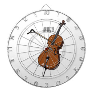 Tabla Dardos Ilustração de desenho animado Cello