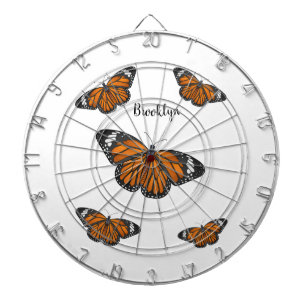 Tabla Dardos Ilustração de desenho animado da borboleta monarca