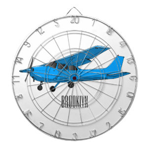 Tabla Dardos Ilustração de desenho animado de aeronaves de asa 