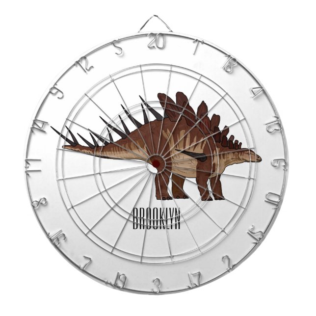 Tabla Dardos Ilustração de desenho animado de Kentrosaurus (Frente)