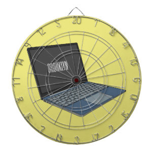 Tabla Dardos ilustração de desenho animado de laptop