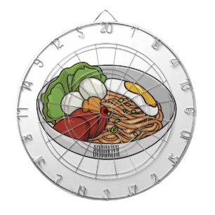 Tabla Dardos Ilustração de desenho animado de macarrão