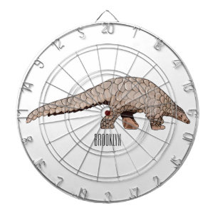 Tabla Dardos Ilustração de desenho animado de Pangolin