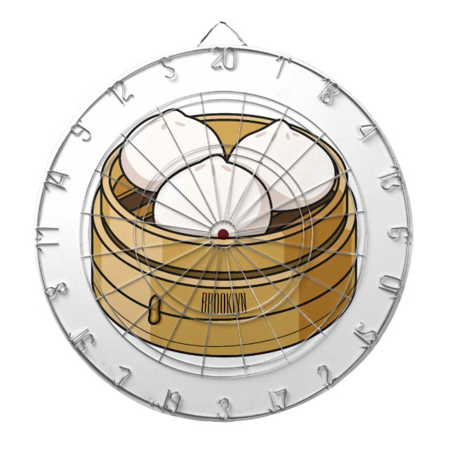 Tabla Dardos Ilustração de desenho animado Dim sum (Frente)