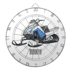 Tabla Dardos Ilustração de desenho animado Snowmobile