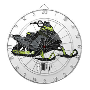 Tabla Dardos Ilustração de desenho animado Snowmobile