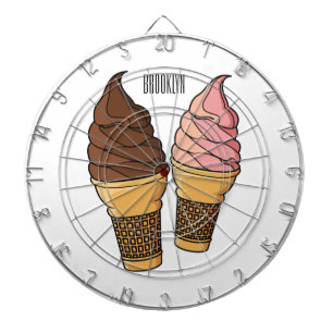 Tabla Dardos ilustração de desenho de cone de sorvete