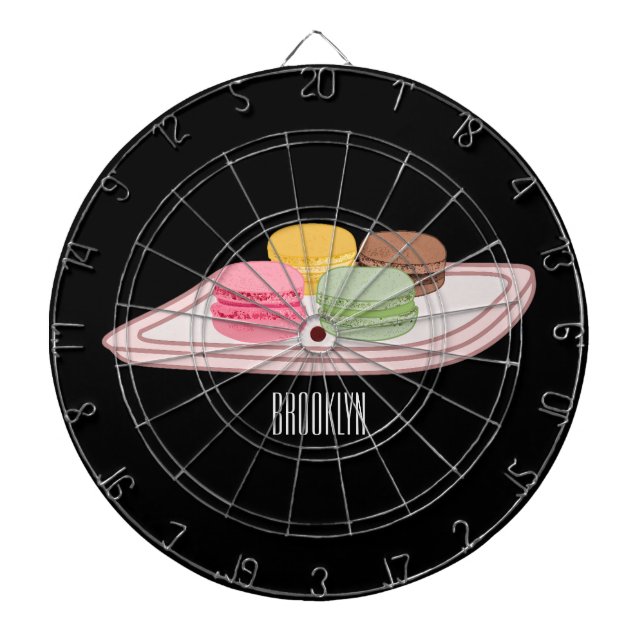 Tabla Dardos Ilustração de desenho de Macaron (Frente)