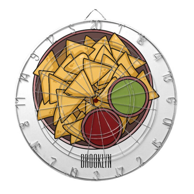 Tabla Dardos Ilustração de desenho de Nachos (Frente)