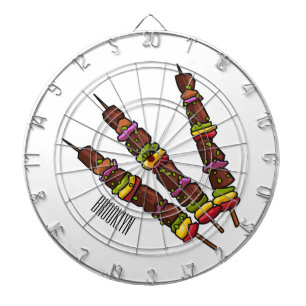 Tabla Dardos Ilustração de desenho do Kebab ou kabob