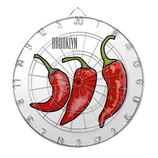 Tabla Dardos Ilustração de desenho em chili (Frente)