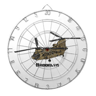 Tabla Dardos Ilustração de helicóptero militar Chinook