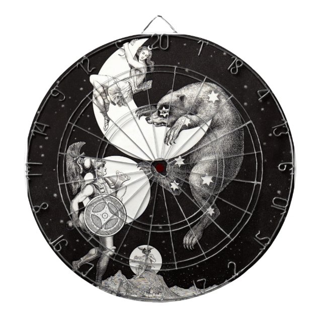 Tabla Dardos Ilustração Noturna do Deus do Universo da Lua Cele (Frente)