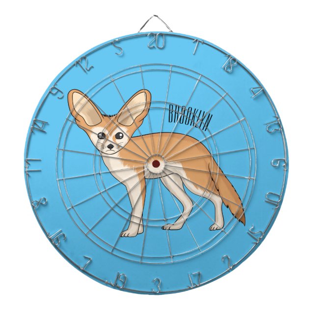 Tabla Dardos Imagem de desenho animado de fennec fox (Frente)