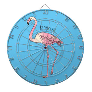 Tabla Dardos Imagem de desenho animado de pássaro Flamingo