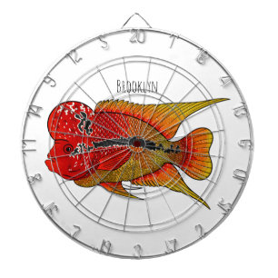 Tabla Dardos Imagem de desenho animado de peixes-cichlid-Flor