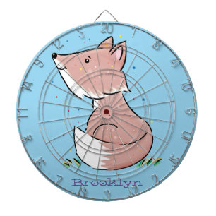 Tabla Dardos Imagem de desenho animado de raposas de bebês