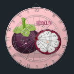 Tabla Dardos Imagem de desenho animado roxo e bonito<br><div class="desc">Este manguezal roxo giro é desenhado no estilo divertido de ilustração de desenhos animados. Divertimento de fruta tropical!</div>