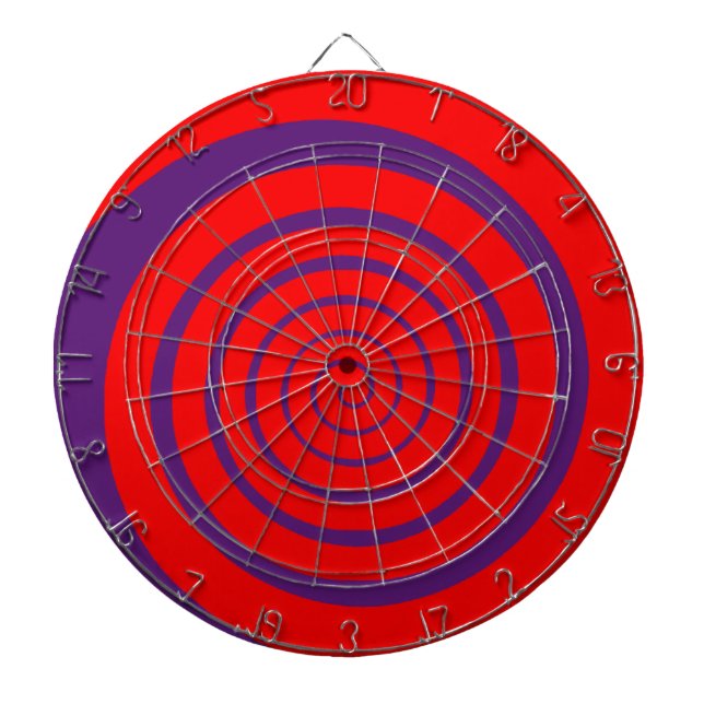 Tabla Dardos imagem espiral hipnótica vermelha (Frente)