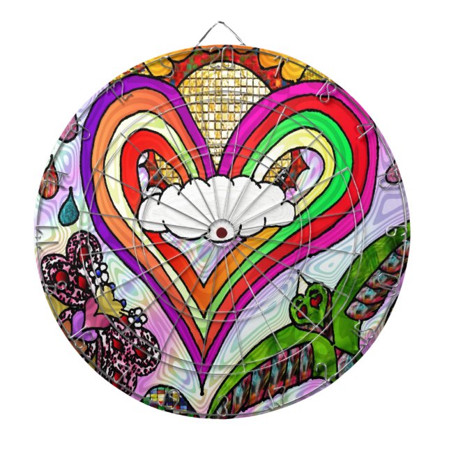 Tabla Dardos Impressão de Arte do Arco Arco-Íris Psicodélico (Frente)