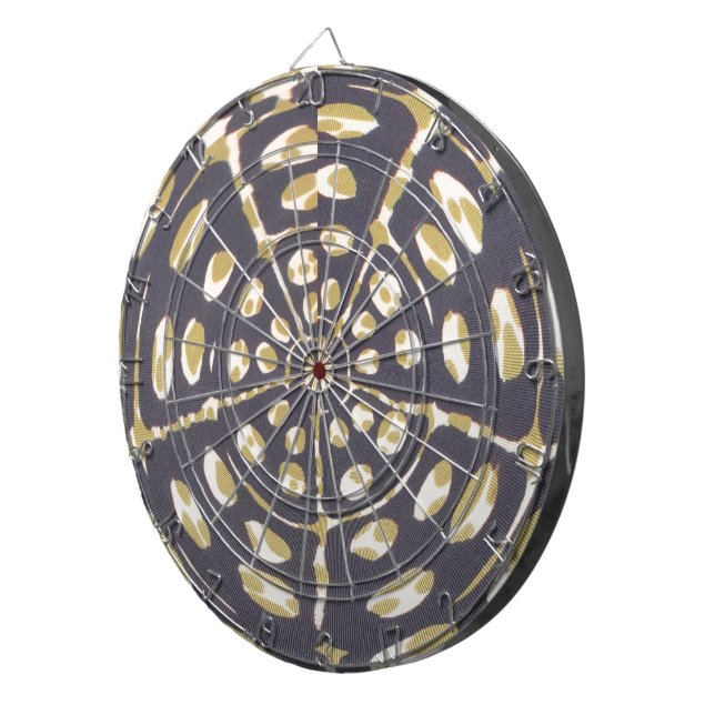 Tabla Dardos Impressão de Padrão Radial da Bolinhas Verde Oleíc (Frente Direita)