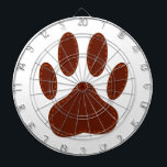 Tabla Dardos Impressão de Pata de Cachorro com Título<br><div class="desc">Uma pata de cachorro feita de feltro costura. Toda design digital.</div>