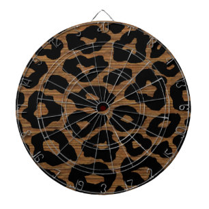 Tabla Dardos Impressão Leopardo da Madeira