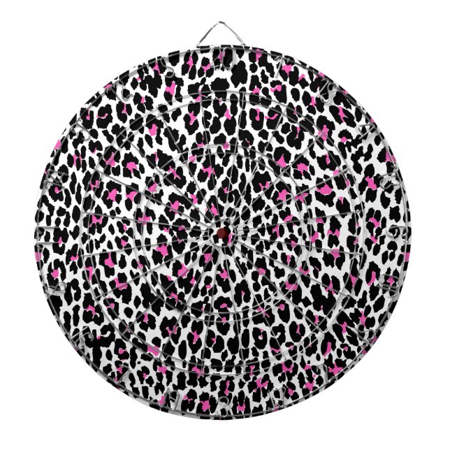 Tabla Dardos impressão-leopardo rosa (Frente)