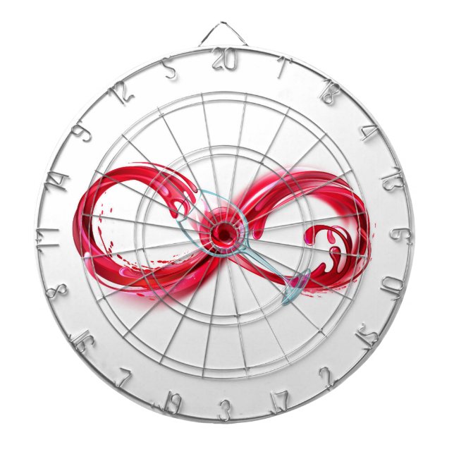 Tabla Dardos Infinidade com vinho tinto (Frente)