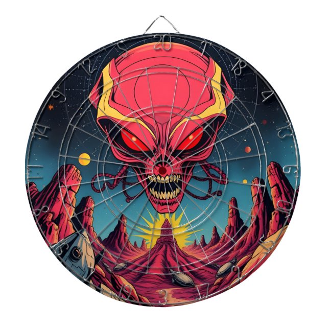 Tabla Dardos Invasão de alienígena (Frente)