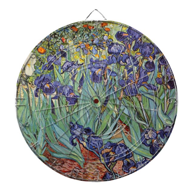 Tabla Dardos Íris de Van Gogh Pintura Impressionista (Frente)