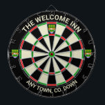 Tabla Dardos Irish County Down Ireland Dartboard<br><div class="desc">Ideia para qualquer bar, pub, hotel ou até sua própria casa em County Down, Irlanda. Ficaria excelente em qualquer parte do mundo como um lembrete deste belo condado irlandês também. Este prato carregar a crista oficial do condado no solteiro vinte e um de cada lado. Mude o texto em cima...</div>